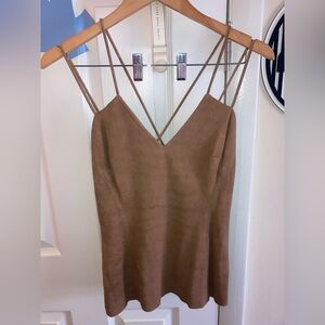 Bailey 44 Brown Suede Cocktail Top